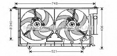 AVA QUALITY COOLING cn7525 -  Вентилятор, охлаждение двигателя